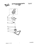 MOTOR AND DRIVE, LITERATURE Diagram and Parts List for TC800SPJB0  Whirlpool Trash Compactor