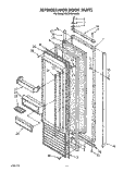 REFRIGERATOR DOOR Diagram and Parts List for KSSS42DWX02  KitchenAid Refrigerator
