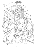 TUB Diagram and Parts List for DU9903XL1  Whirlpool Dishwasher