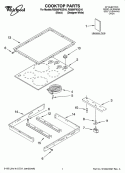 COOKTOP PARTS Diagram and Parts List for RS696PXGQ16  Whirlpool Range