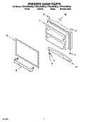 FREEZER DOOR PARTS, OPTIONAL PARTS Diagram and Parts List for KTRC22KMBT05  KitchenAid Refrigerator