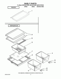 SHELF PARTS Diagram and Parts List for W8RXCGFXQ00  Whirlpool Refrigerator