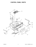 CONTROL PANEL PARTS Diagram and Parts List for KUIC15NRXS2  KitchenAid Ice Maker