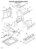 AIR FLOW AND CONTROL Diagram and Parts List for ACM122XK01  Whirlpool Air Conditioner
