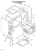 OVEN CHASSIS PARTS Diagram and Parts List for KGRC608LSS0  KitchenAid Range