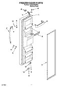 FREEZER DOOR PARTS Diagram and Parts List for 6GS5SHGXRS01  Whirlpool Refrigerator