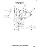 CABINET Diagram and Parts List for LHA6400W2  Whirlpool Washer