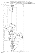 BRAKE AND DRIVE TUBE Diagram and Parts List for LST8244AN0  Whirlpool Washer