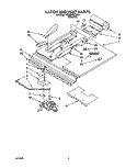 LATCH AND VENT Diagram and Parts List for KEBS276YWH1  KitchenAid Wall Oven