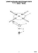 LOWER WASHARM AND STRAINER PARTS Diagram and Parts List for KUDS01VMMT2  KitchenAid Dishwasher