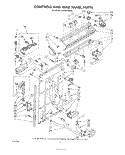 CONTROLS AND REAR PANEL Diagram and Parts List for LA5950XSW0  Whirlpool Washer