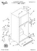 CABINET Diagram and Parts List for 9ET19DKXFW00  Whirlpool Refrigerator