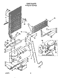 UNIT Diagram and Parts List for ET14ZKXWN00  Whirlpool Refrigerator