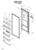 DOOR PARTS Diagram and Parts List for EL1WSRXLQ0  Whirlpool Refrigerator