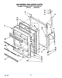 REFRIGERATOR DOOR, LIT/OPTIONAL Diagram and Parts List for RT20AKXZW01  Roper Refrigerator