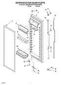 REFRIGERATOR DOOR Diagram and Parts List for KSRU22FKWH04  KitchenAid Refrigerator