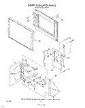 DOOR AND LATCH Diagram and Parts List for RM778PXT0  Whirlpool Microwave Oven Combo