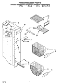 FREEZER LINER PARTS Diagram and Parts List for KSRD25FKBL14  KitchenAid Refrigerator
