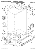 CABINET PARTS Diagram and Parts List for KSSO42QMW00  KitchenAid Refrigerator