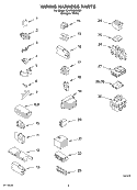 WIRING HARNESS Diagram and Parts List for CAWS823JQ0  Crosley Washer