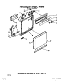FRAME AND CONSOLE Diagram and Parts List for DU8000XX2  Whirlpool Dishwasher