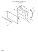 FREEZER DOOR Diagram and Parts List for RT18HDXJW00  Roper Refrigerator