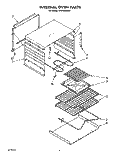 INTERNAL OVEN Diagram and Parts List for RF0100XRW1  Whirlpool Range