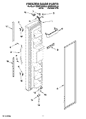 FREEZER DOOR PARTS Diagram and Parts List for 6ED2FHGXSQ02  Whirlpool Refrigerator