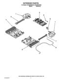 INTERIOR PARTS Diagram and Parts List for KICU500XBL00  KitchenAid Cooktop