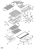 SHELF Diagram and Parts List for RT18DKXBL10  Roper Refrigerator