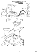 MACHINE BASE Diagram and Parts List for 6LSC9255AQ2  Whirlpool Washer