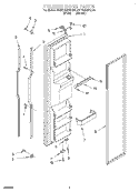 FREEZER DOOR Diagram and Parts List for KSRS22QFWH00  KitchenAid Refrigerator