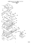 REFRIGERATOR SHELF Diagram and Parts List for 3VED27DQDW00  Whirlpool Refrigerator