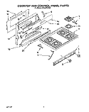 COOKTOP AND CONTROL PANEL, LIT/OPTI Diagram and Parts List for SF314PSYN0  Whirlpool Range