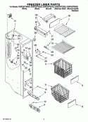 FREEZER LINER PARTS Diagram and Parts List for KSRP25FTWH02  KitchenAid Refrigerator