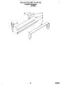 BACKGUARD Diagram and Parts List for RF0100XRW8  Whirlpool Range