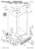 CABINET, LITERATURE Diagram and Parts List for KSRS27IKBL01  KitchenAid Refrigerator