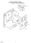 REAR CHASSIS Diagram and Parts List for GW395LEGZ0  Whirlpool Range