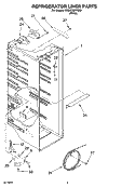 REFRIGERATOR LINER PARTS Diagram and Parts List for RS22CQXTQ00  Roper Refrigerator