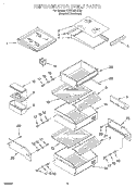 REFRIGERATOR SHELF Diagram and Parts List for KSSS36FJX00  KitchenAid Refrigerator