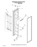 FREEZER DOOR PARTS Diagram and Parts List for ED5PVEXWS10  Whirlpool Refrigerator