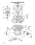 PUMP AND MOTOR Diagram and Parts List for KUDB220T6  KitchenAid Dishwasher