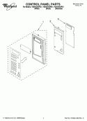 CONTROL PANEL PARTS Diagram and Parts List for YGH5184XPB1  Whirlpool Microwave