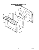 LOWER OVEN DOOR Diagram and Parts List for KEBI241SBL1  KitchenAid Wall Oven
