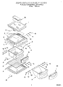REFRIGERATOR SHELF Diagram and Parts List for KSRP22KFAL00  KitchenAid Refrigerator