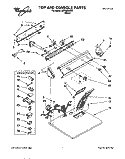 TOP AND CABINET, LIT/OPTIONAL Diagram and Parts List for LGR3634EW1  Whirlpool Dryer