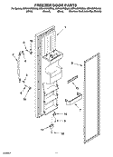 FREEZER DOOR PARTS Diagram and Parts List for KSRA25PNBT00  KitchenAid Refrigerator