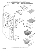 FREEZER LINER PARTS Diagram and Parts List for KSCK25FVMS03  KitchenAid Refrigerator