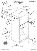 CABINET, LITERATURE Diagram and Parts List for 4VET18GKGW00  Whirlpool Refrigerator