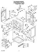 CHASSIS PARTS Diagram and Parts List for FES355TB0  Roper Range